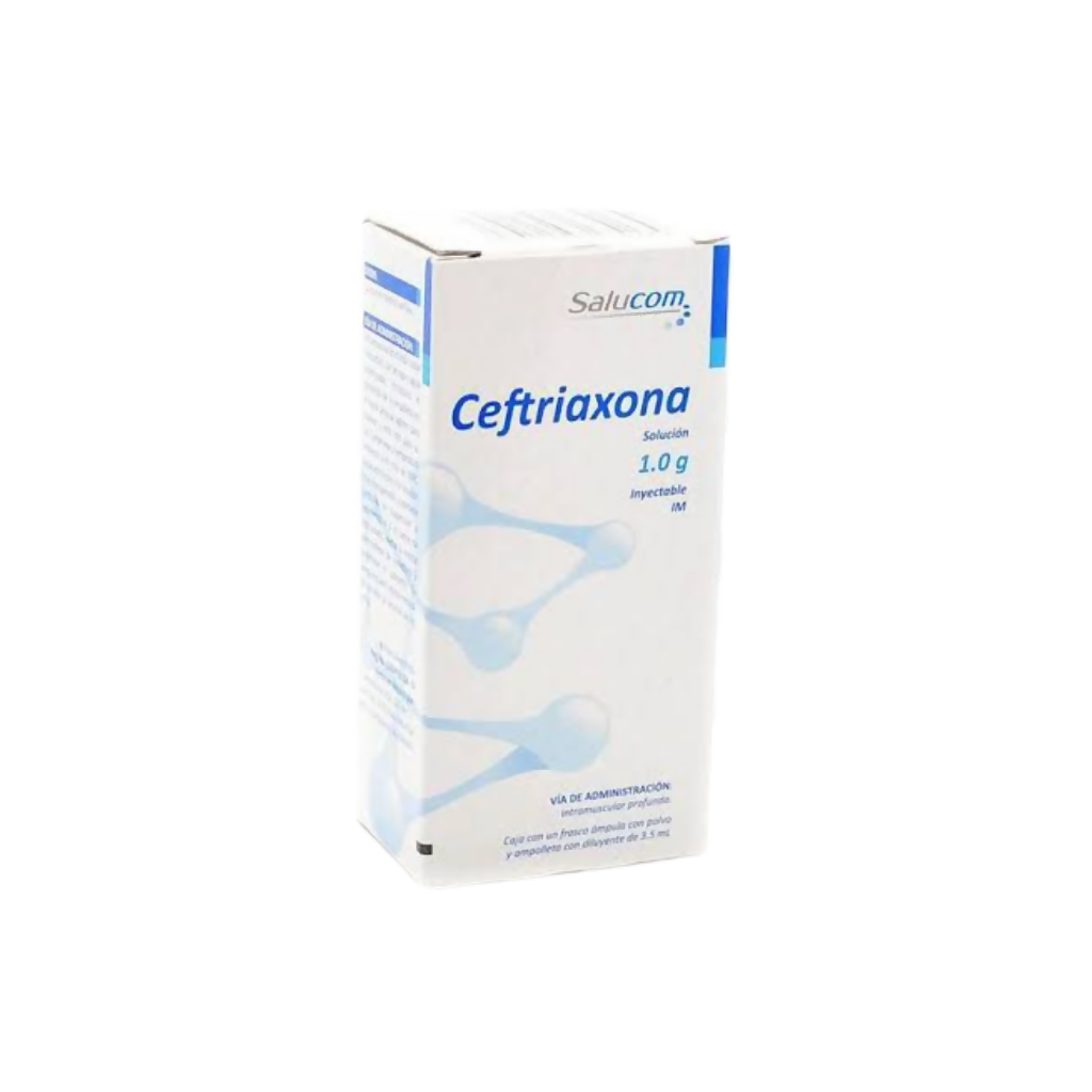 Ceftriaxona solución Inyectable 1g