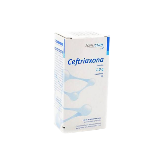 Ceftriaxona solución Inyectable 1g